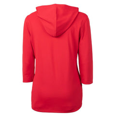 Atlanta Falcons Cutter & Buck Women's Throwback Logo Virtue Eco Pique 3/4 Sleeve Half-Zip Pullover Hoodie - Red online