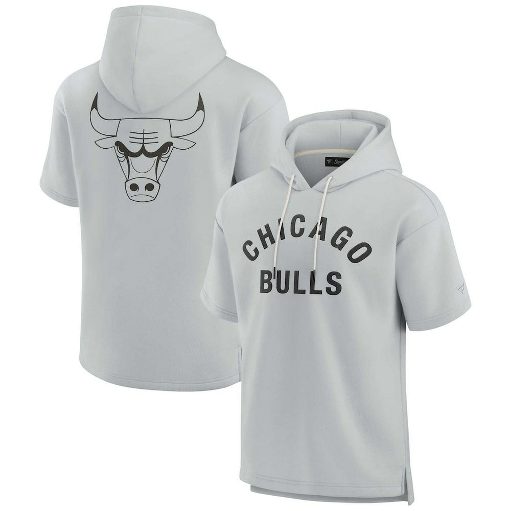 Chicago Bulls Unisex Elements Super Soft Fleece Short Sleeve Pullover Hoodie sale - Gray | Fanatics shop