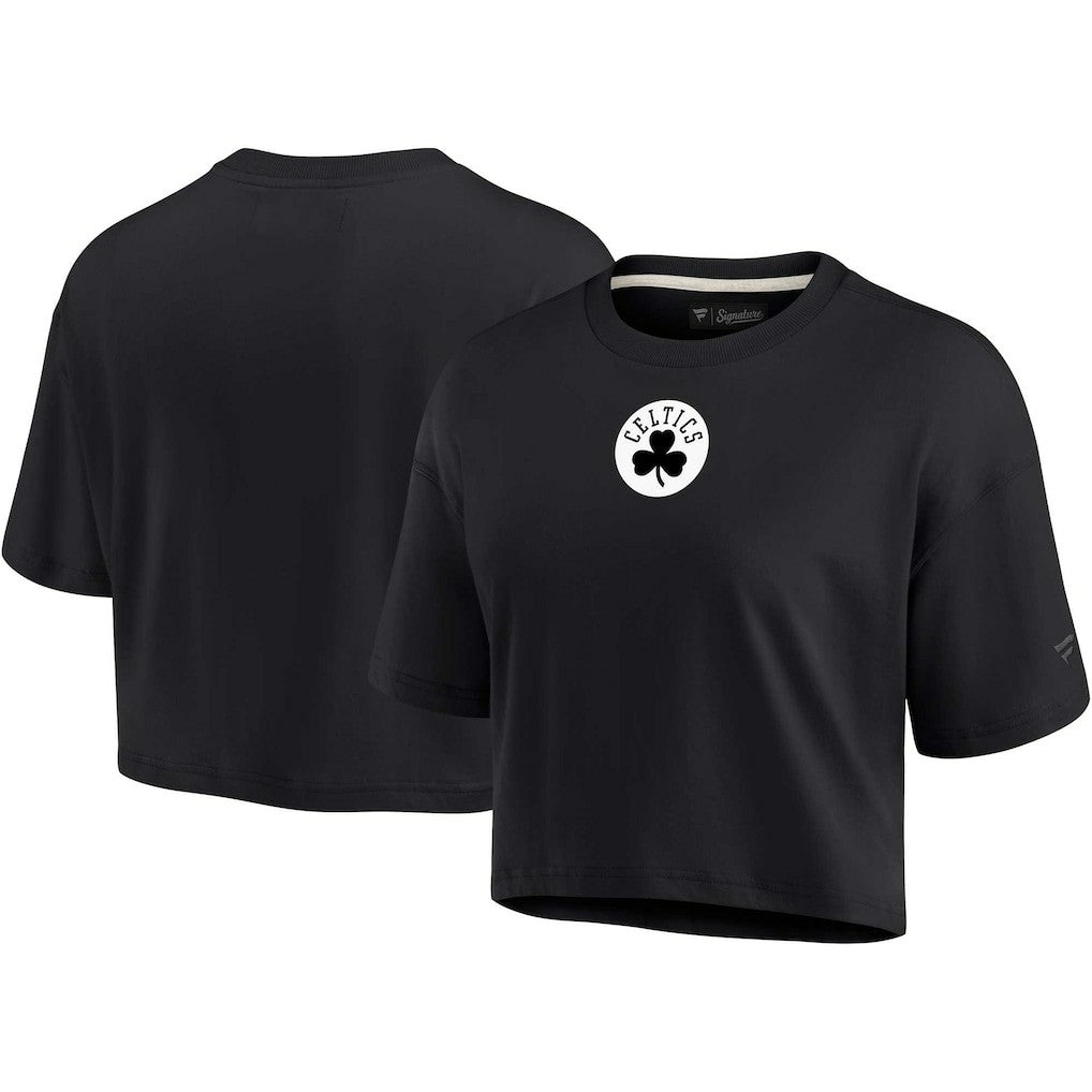 Boston Celtics Women's Elements Super Soft Boxy Cropped T-Shirt - Black | Fanatics sale