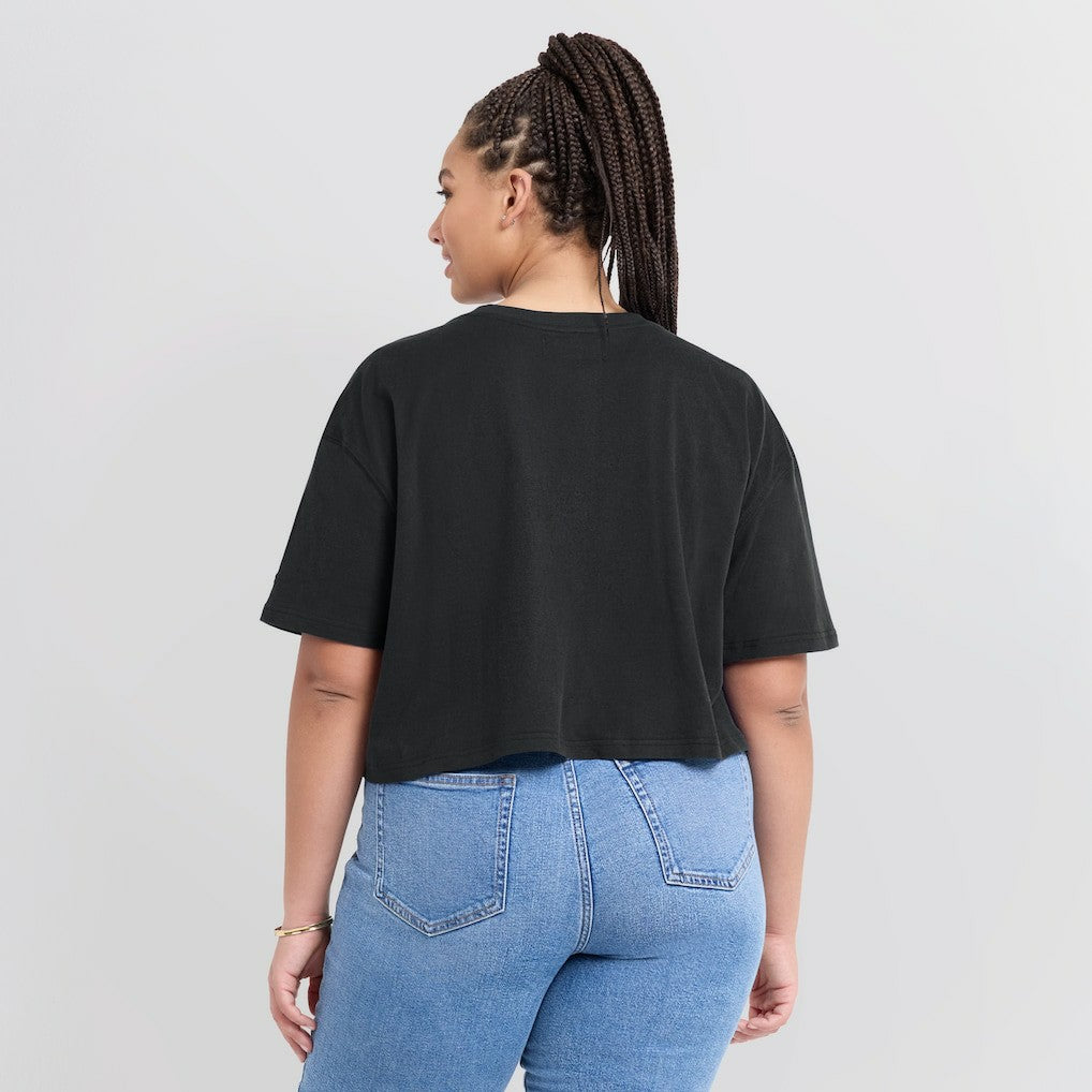 Los Angeles Lakers Women's Elements Super Soft Boxy Cropped T-Shirt - Black | Fanatics on sale
