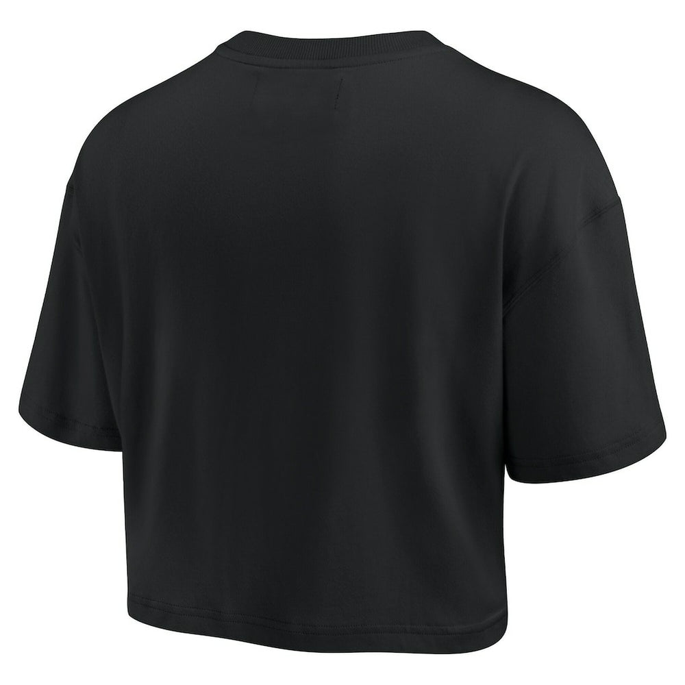 Golden State Warriors Women's Elements Super Soft Boxy Cropped T-Shirt sale - Black | Fanatics outlet