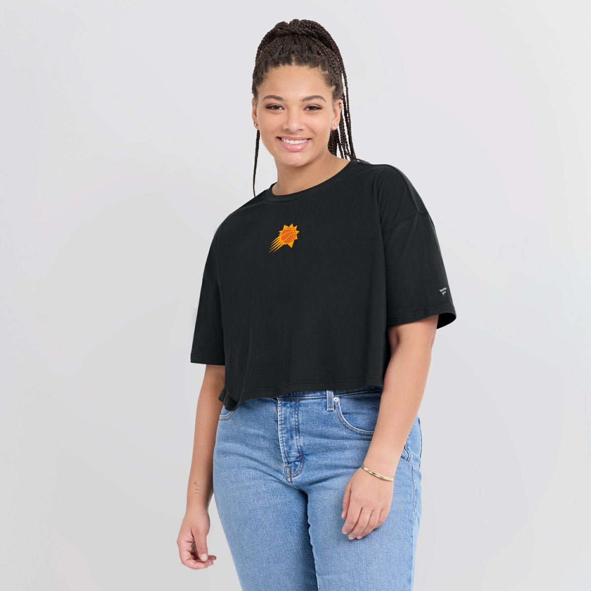 Phoenix Suns Women's Elements Super Soft Boxy Cropped T-Shirt - Black | Fanatics discount