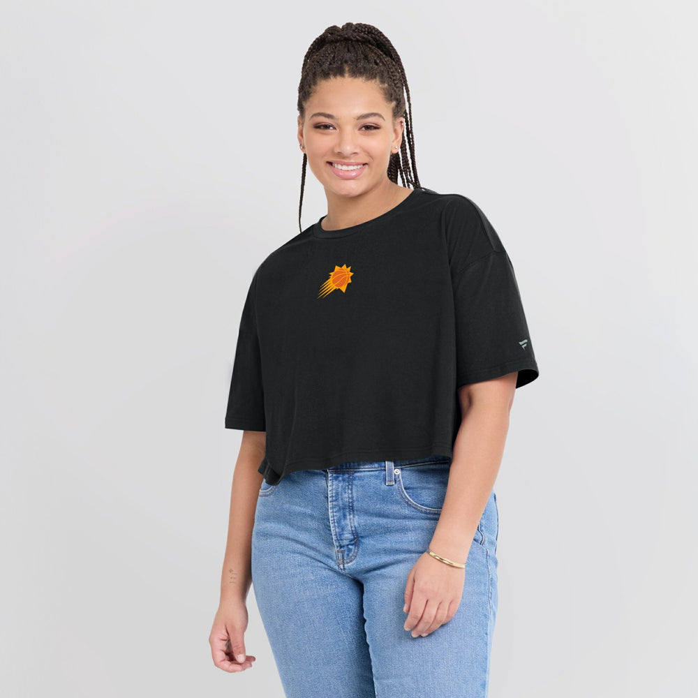 Phoenix Suns Women's Elements Super Soft Boxy Cropped T-Shirt - Black | Fanatics discount