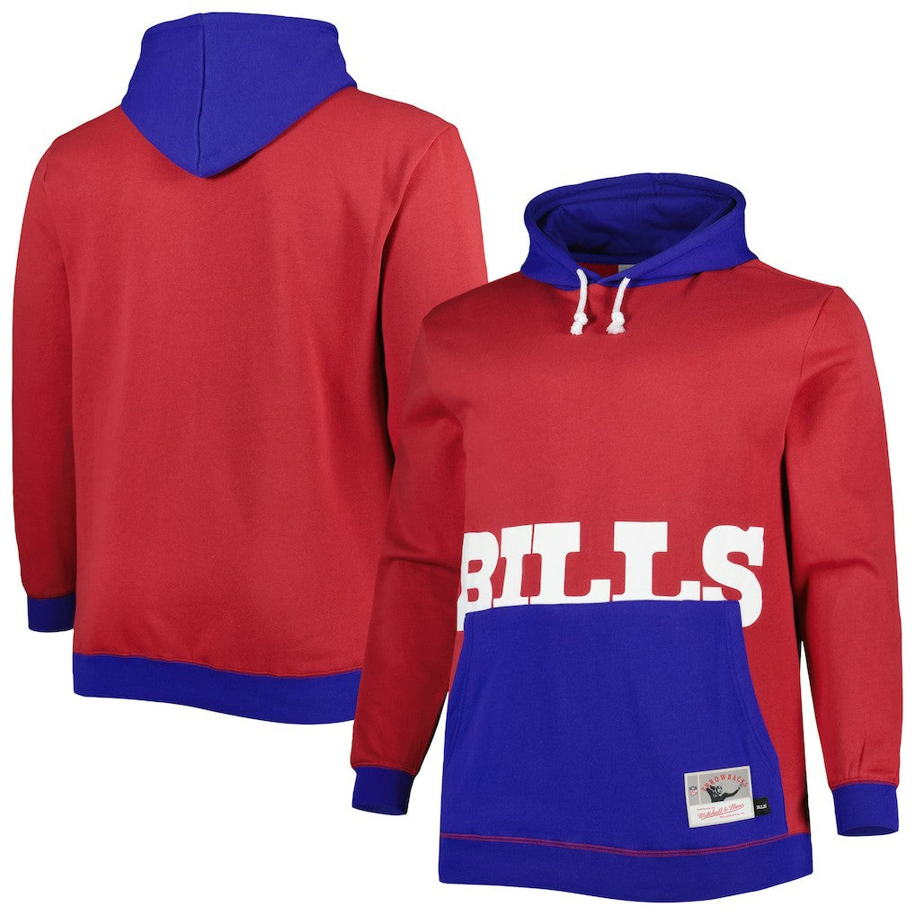 Buffalo Bills Big & Tall Big Face Pullover Hoodie - Red/Royal online