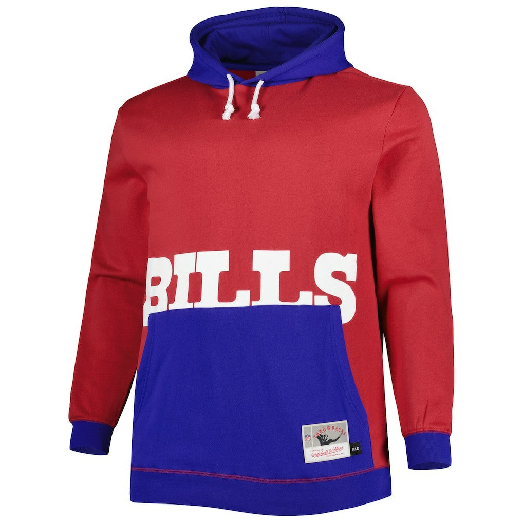 Buffalo Bills Big & Tall Big Face Pullover Hoodie - Red/Royal online