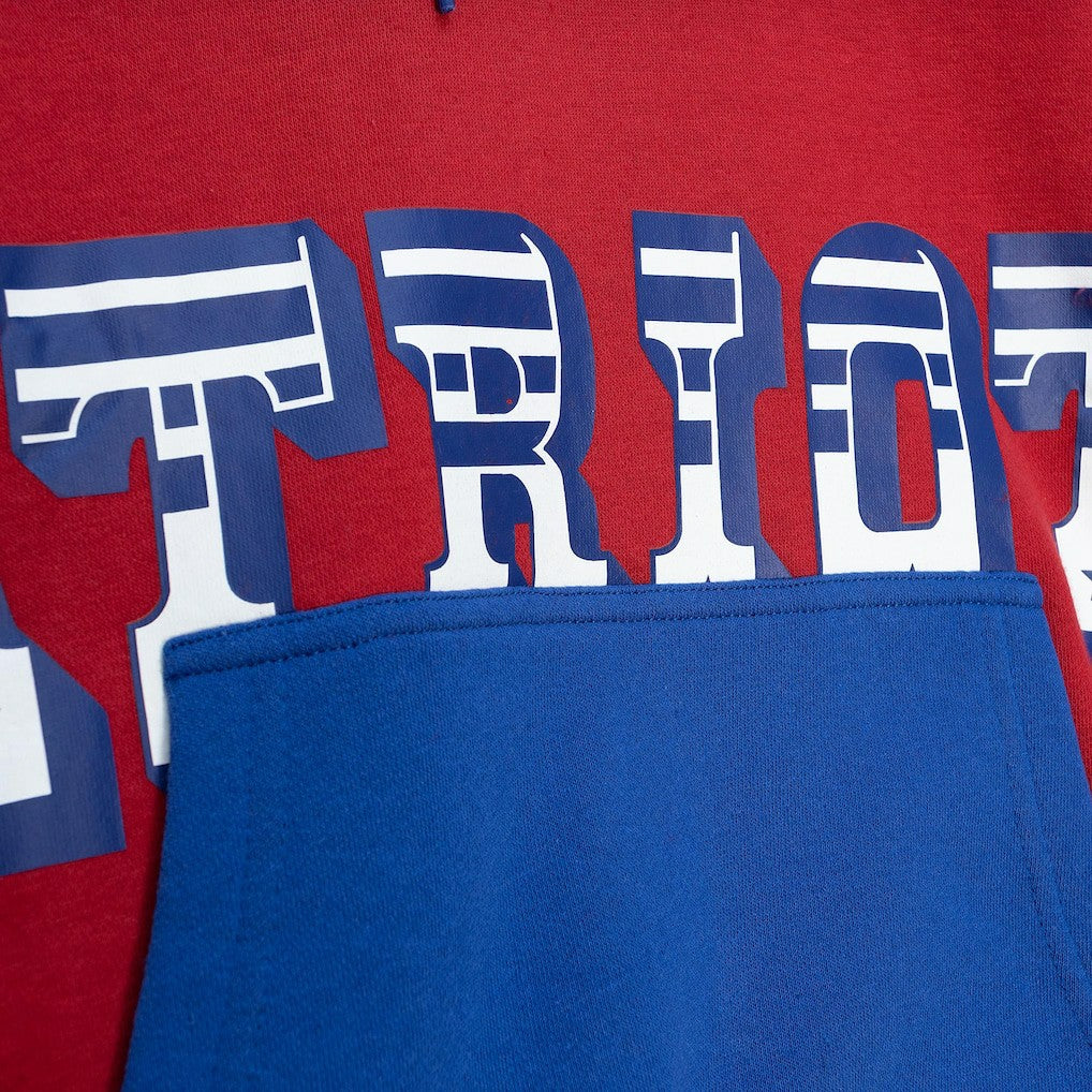 New England Patriots Big & Tall Big Face Pullover Hoodie - Red/Navy sale