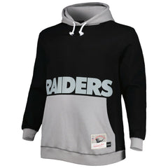 Las Vegas Raiders Big & Tall Big Face Pullover Hoodie - Black/Silver on sale