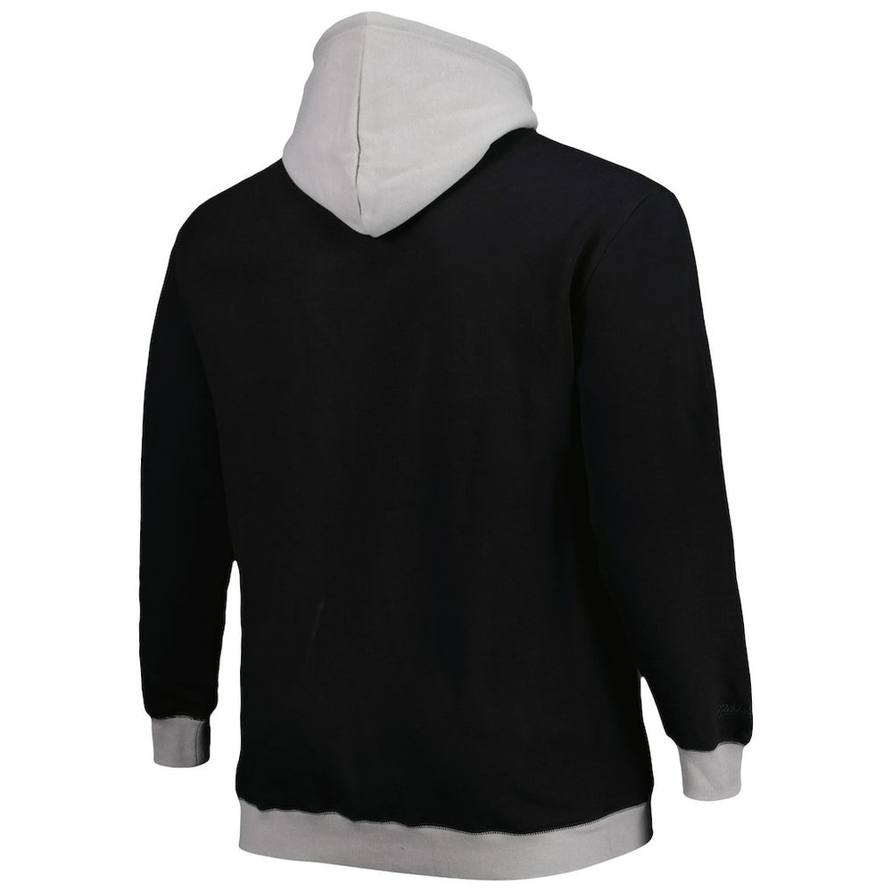 Las Vegas Raiders Big & Tall Big Face Pullover Hoodie - Black/Silver on sale