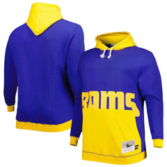 Los Angeles Rams Big & Tall Big Face Pullover Hoodie - Royal/Gold on sale