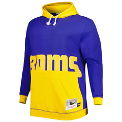 Los Angeles Rams Big & Tall Big Face Pullover Hoodie - Royal/Gold on sale