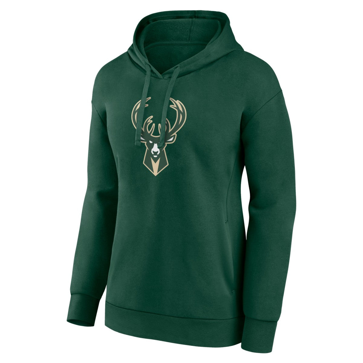 Milwaukee Bucks Women's Team Primary Logo Pullover Hoodie - Hunter Green outlet