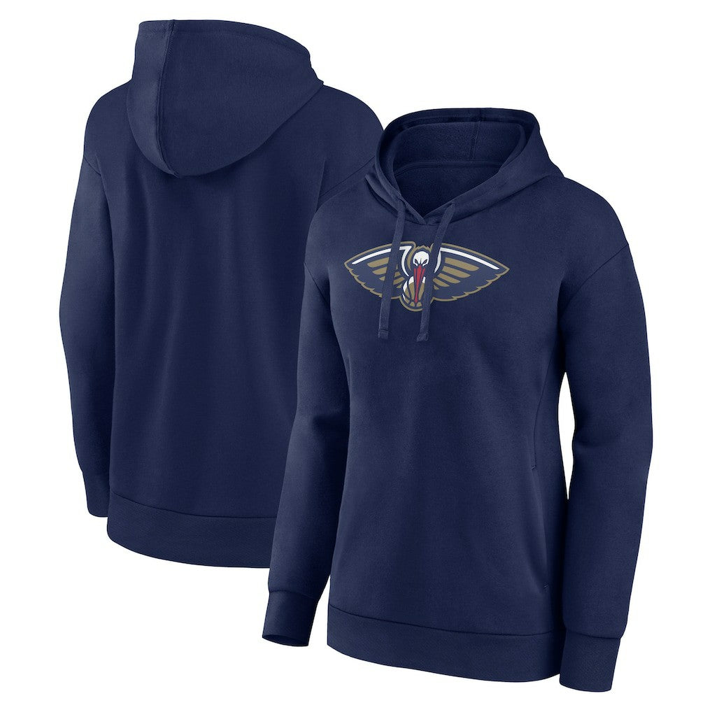New Orleans Pelicans Women's Team Primary Logo Pullover Hoodie - Navy on sale