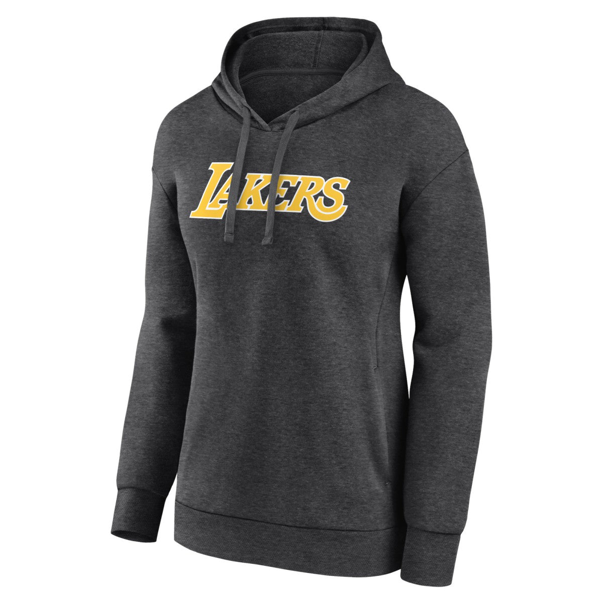 Los Angeles Lakers Women's Wordmark Alt Pullover Hoodie - Charcoal discount