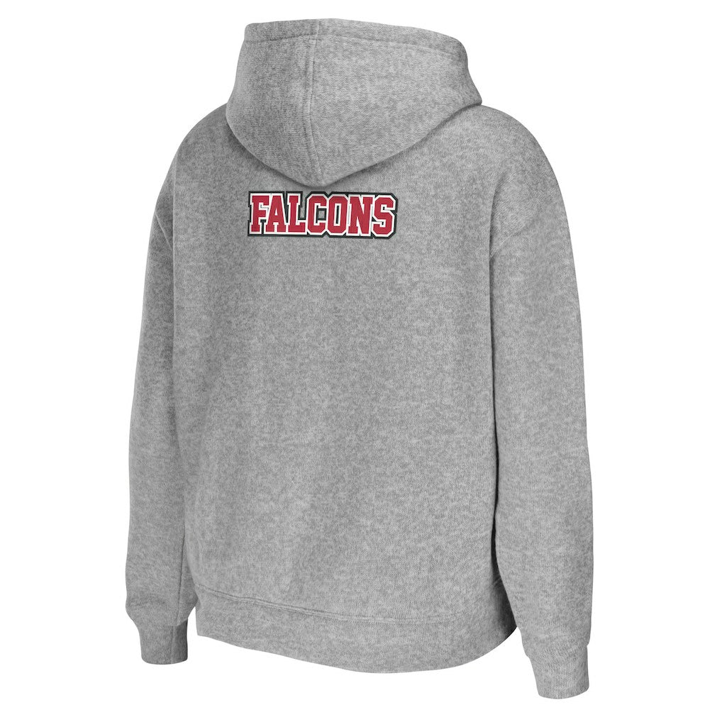 Atlanta Falcons WEAR by Erin Andrews Women's Team Full-Zip Hoodie - Heathered Gray for sale