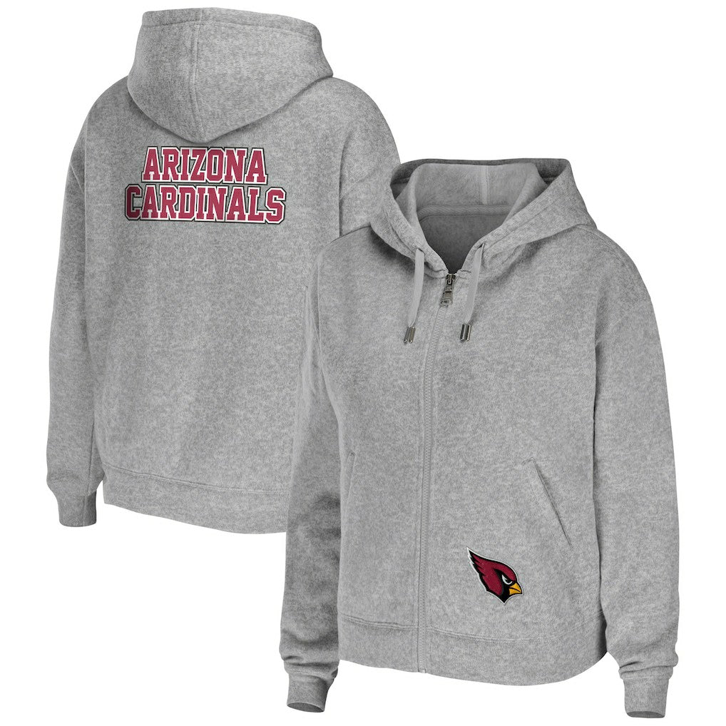 Arizona Cardinals WEAR by Erin Andrews Women's Team Full-Zip Hoodie - Heathered Gray outlet