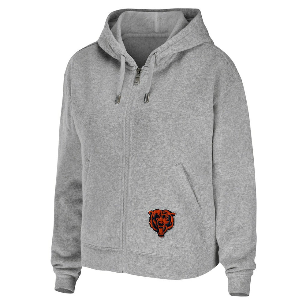 Chicago Bears WEAR by Erin Andrews Women's Team Full-Zip Hoodie - Heathered Gray discount