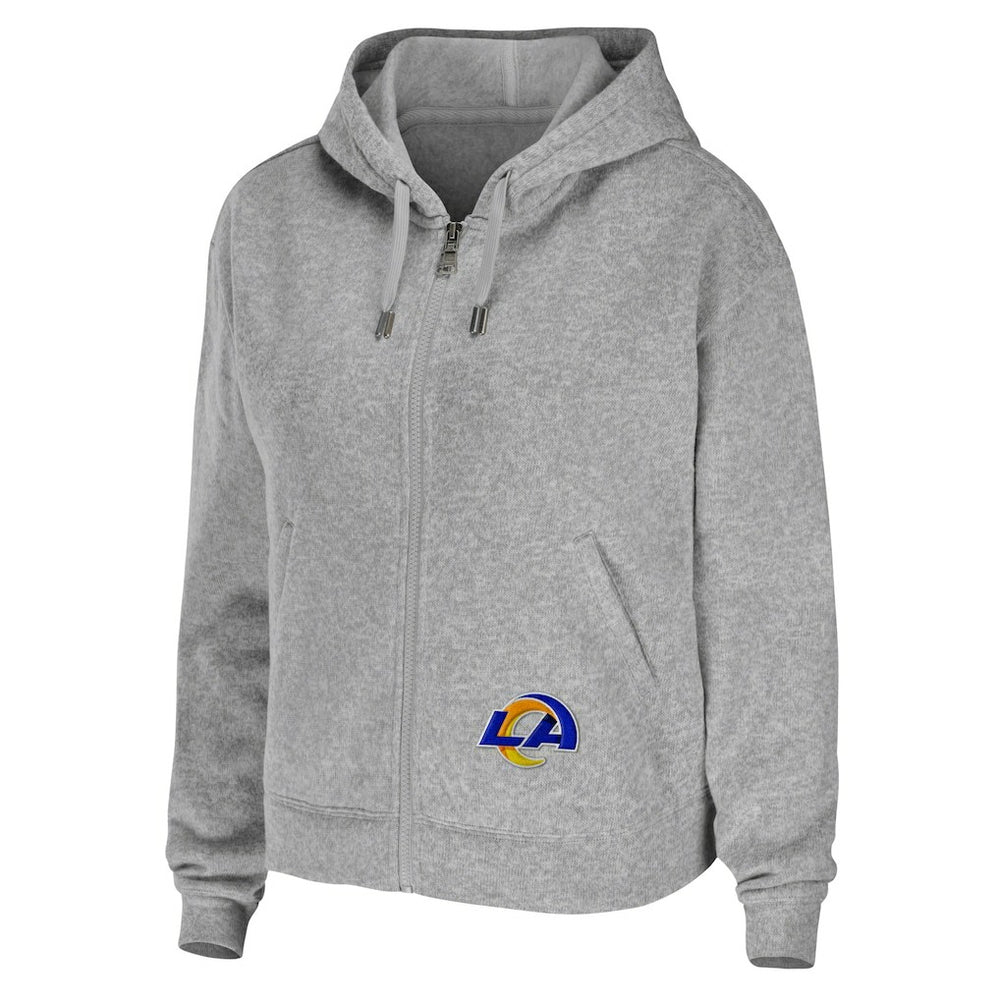 Los Angeles Rams WEAR by Erin Andrews Women's Team Full-Zip Hoodie - Heathered Gray online