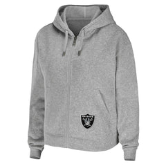 Las Vegas Raiders WEAR by Erin Andrews Women's Team Full-Zip Hoodie - Heathered Gray cheap