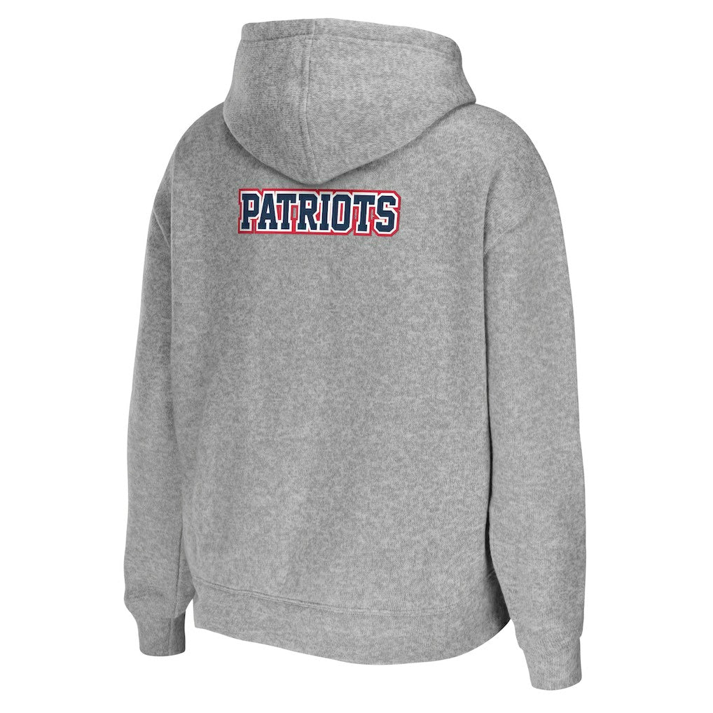 New England Patriots WEAR by Erin Andrews Women's Team Full-Zip Hoodie - Heathered Gray sale