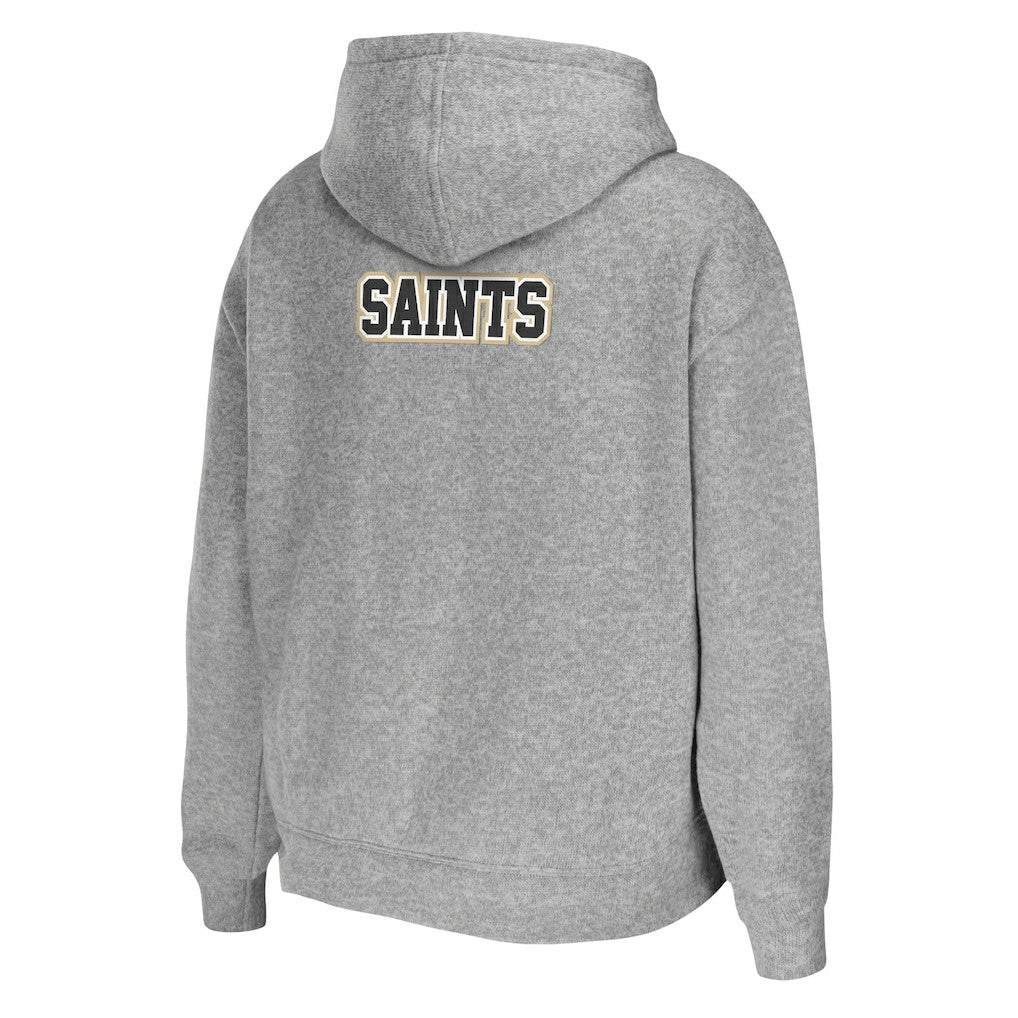 New Orleans Saints WEAR by Erin Andrews Women's Team Full-Zip Hoodie - Heathered Gray cheap