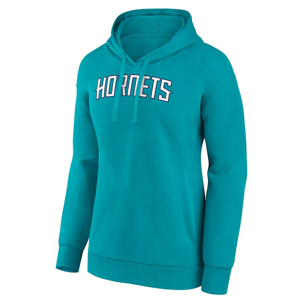 Charlotte Hornets Women's Wordmark Alt Pullover Hoodie - Teal discount