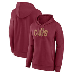 Cleveland Cavaliers Women's Wordmark Alt Pullover Hoodie sale - Wine sale