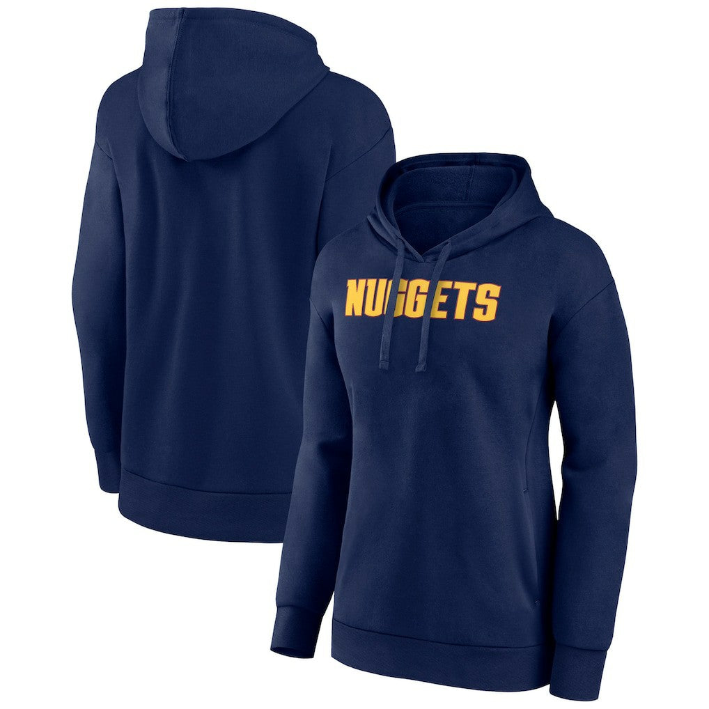 Denver Nuggets Women's Wordmark Alt Pullover Hoodie sale - Navy cheap