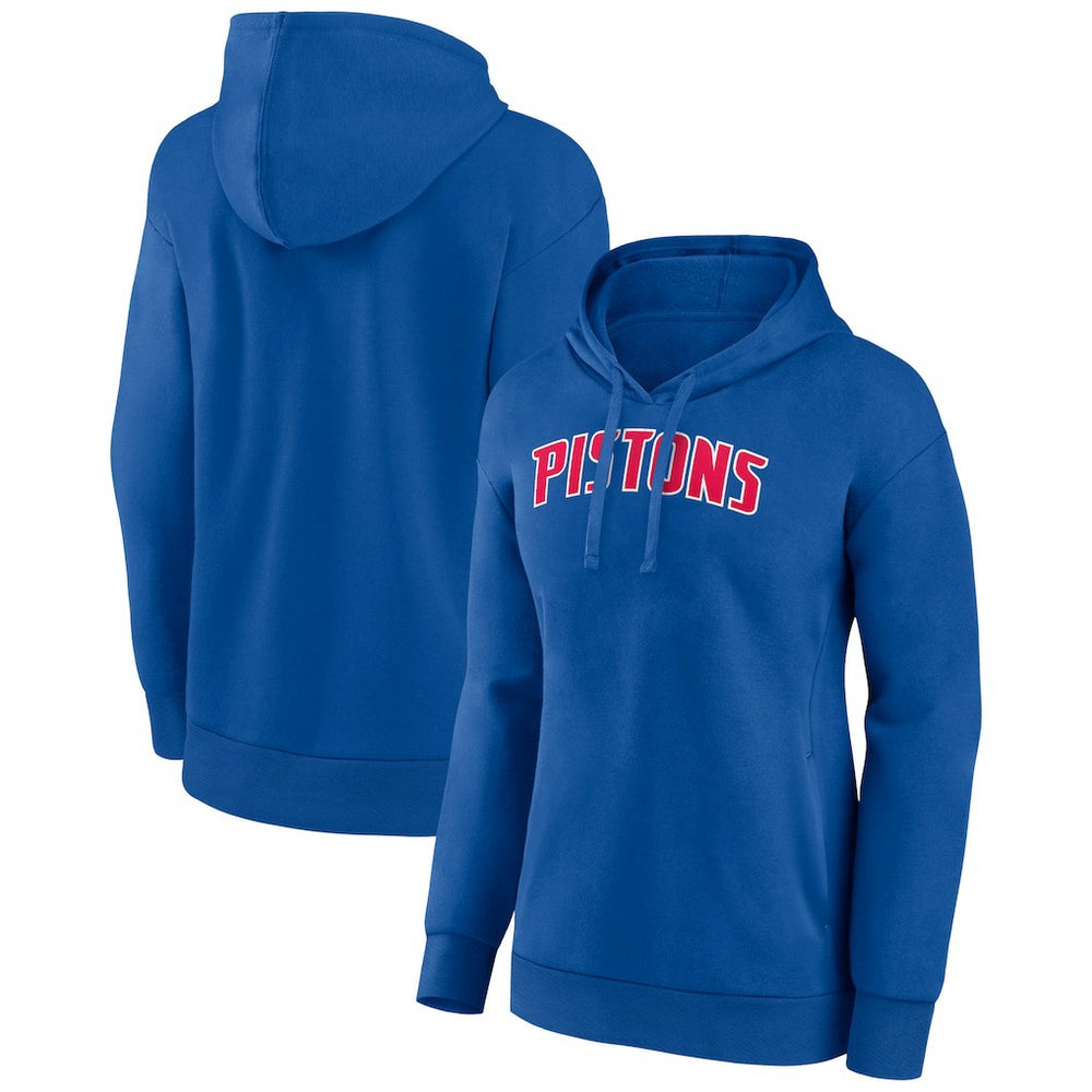 Detroit Pistons Women's Wordmark Alt Pullover Hoodie sale - Blue on sale