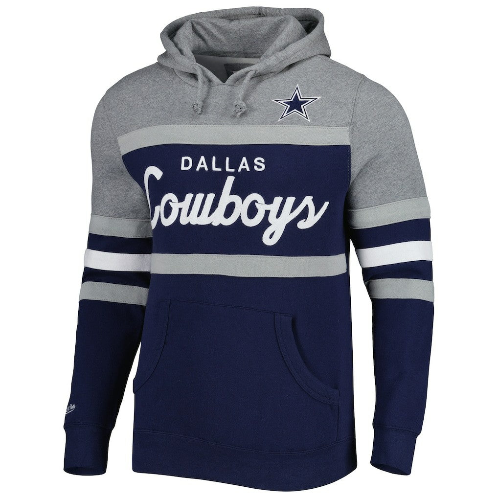 Dallas Cowboys Head Coach Pullover Hoodie - Navy/Heathered Gray sale