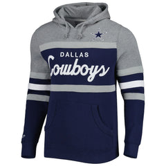 Dallas Cowboys Head Coach Pullover Hoodie - Navy/Heathered Gray sale