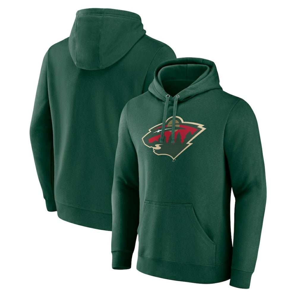 Minnesota Wild Fanatics Primary Logo Pullover Hoodie Green
