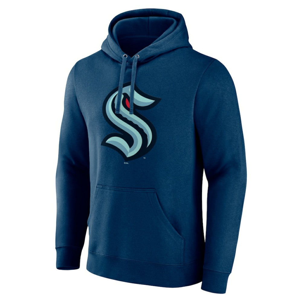 Seattle Kraken Fanatics Primary Logo Pullover Hoodie Deep Sea Blue