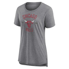 Chicago Bulls Women's Heritage Tri-Blend T-Shirt sale - Heather Gray on sale