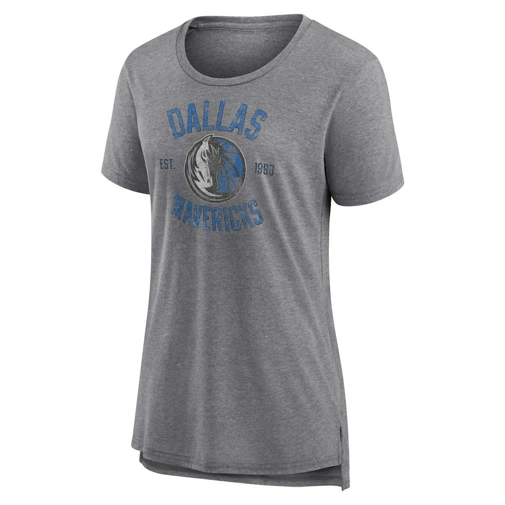 Dallas Mavericks Women's Heritage Tri-Blend T-Shirt sale - Heather Gray cheap