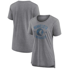 Minnesota Timberwolves Women's Heritage Tri-Blend T-Shirt - Heather Gray discount