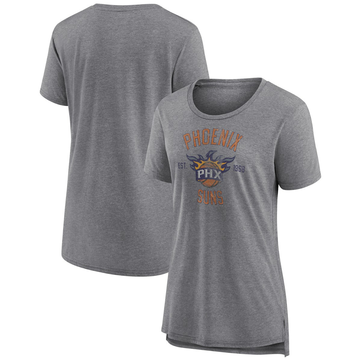 Phoenix Suns Women's Heritage Tri-Blend T-Shirt - Heather Gray shop