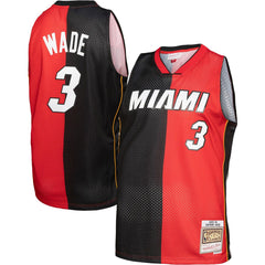 Dwyane Wade Miami Heat Big & Tall Hardwood Classics 2005/06 Split Swingman Jersey - Black/Red | Mitchell & Ness online