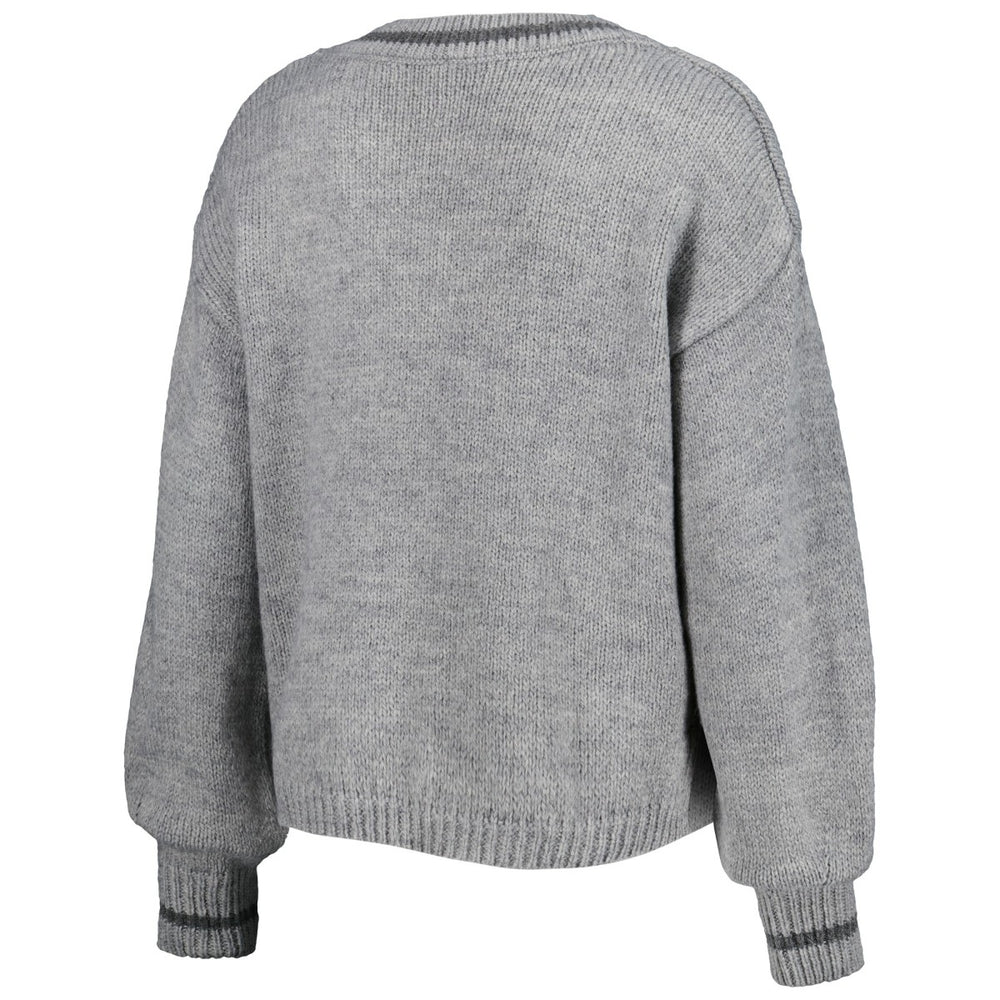 Los Angeles Lakers Lusso Women's Scarletts Lantern Sleeve Tri-Blend V-Neck Pullover Sweater - Gray shop