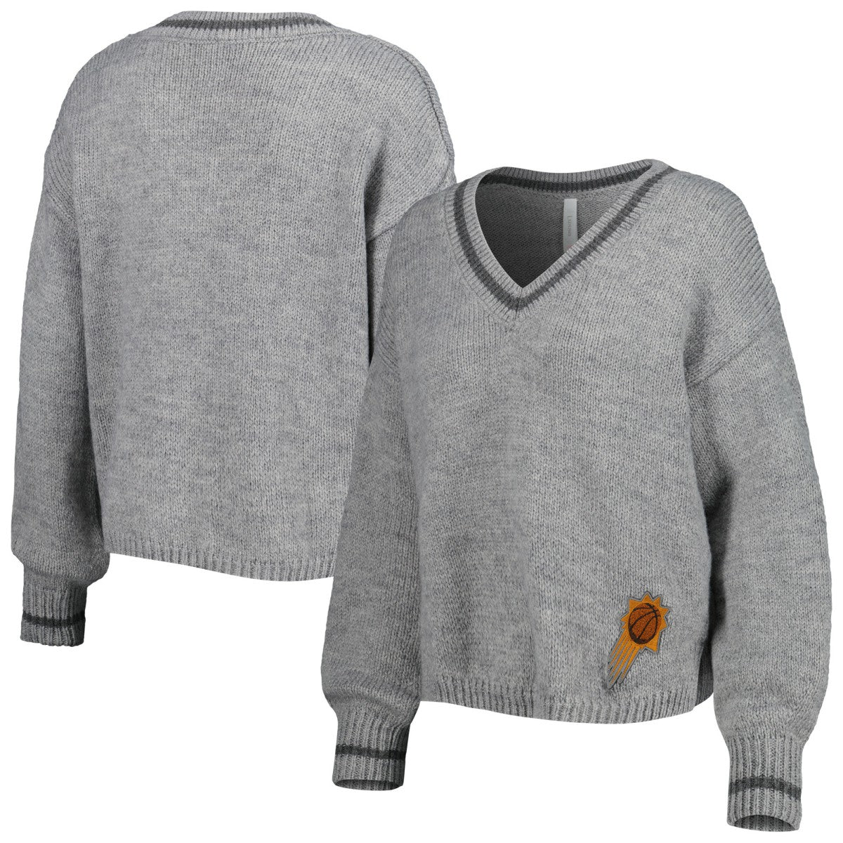 Phoenix Suns Lusso Women's Scarletts Lantern Sleeve Tri-Blend V-Neck Pullover Sweater - Gray sale