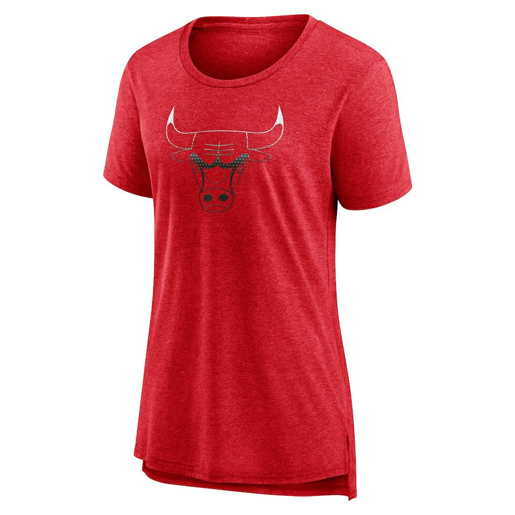 Chicago Bulls Women's Gradient Logo Tri-Blend T-Shirt sale - Heather Red sale