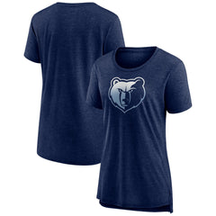 Memphis Grizzlies Women's Gradient Logo Tri-Blend T-Shirt - Heather Navy online