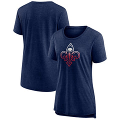 New Orleans Pelicans Women's Gradient Logo Tri-Blend T-Shirt - Heather Navy discount