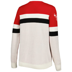 Chicago Bulls Lusso Women's Dominique Pullover Sweater - Red/Cream outlet