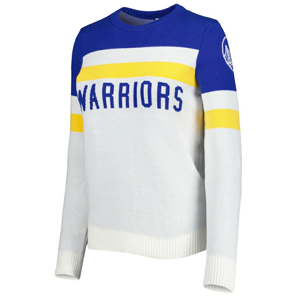 Golden State Warriors Lusso Women's Dominique Pullover Sweater sale - Royal/Cream for sale