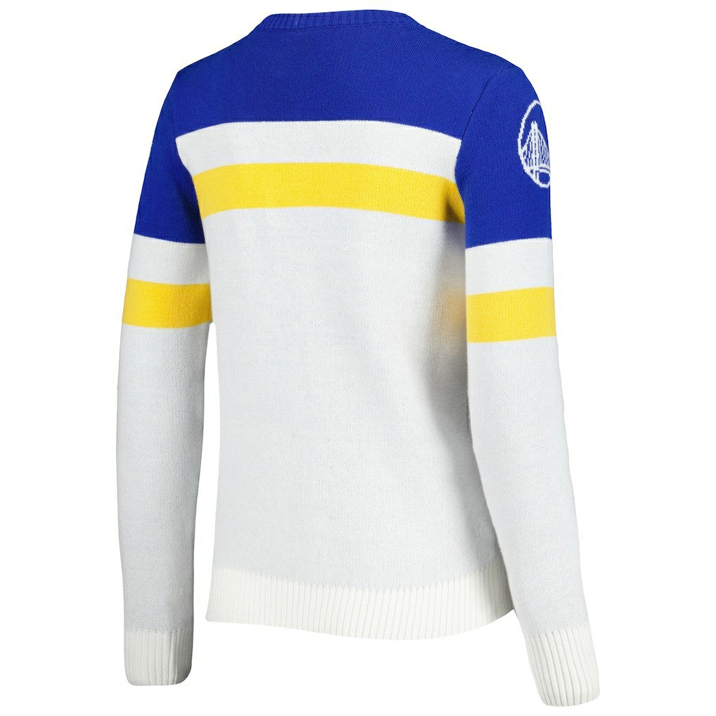 Golden State Warriors Lusso Women's Dominique Pullover Sweater sale - Royal/Cream for sale