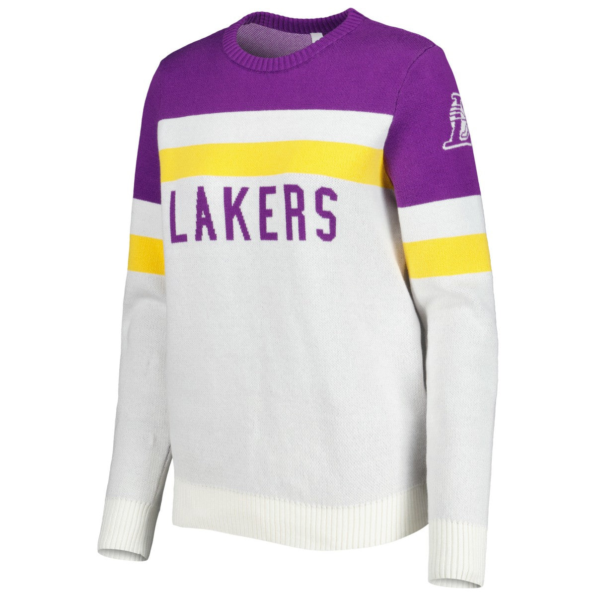 Los Angeles Lakers Lusso Women's Dominique Pullover Sweater - Purple/Cream outlet