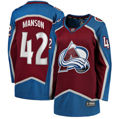 Josh Manson Colorado Avalanche Fanatics Women's Home Breakaway Player Jersey Burgundy