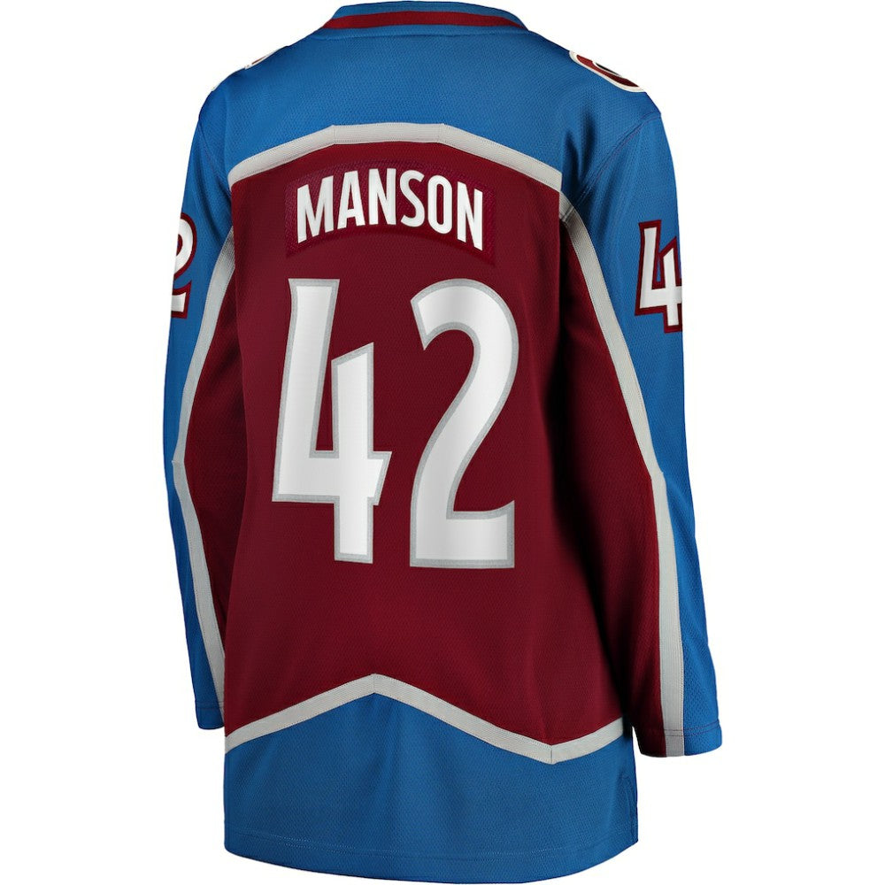 Josh Manson Colorado Avalanche Fanatics Women's Home Breakaway Player Jersey Burgundy