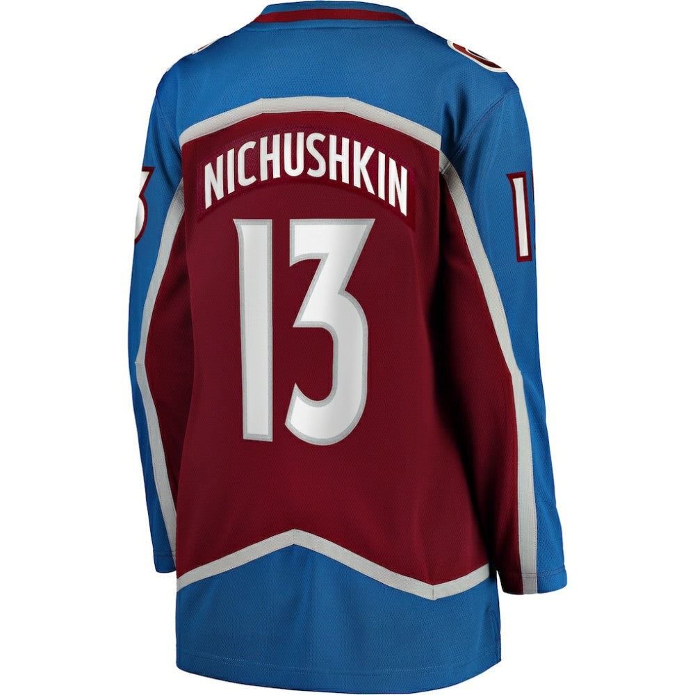 Valeri Nichushkin Colorado Avalanche Fanatics Women's Home Breakaway Player Jersey Burgundy
