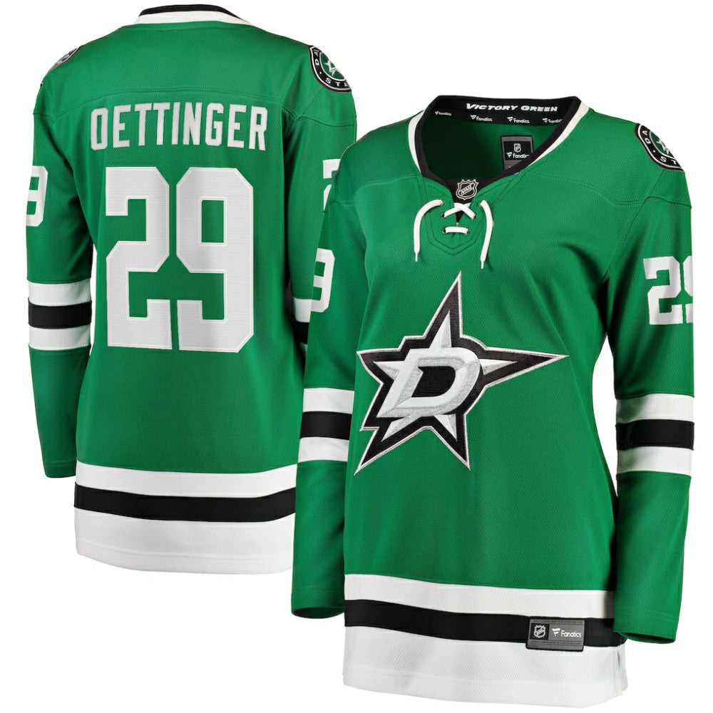 Jake Oettinger Dallas Stars Fanatics Women's Home Breakaway Player Jersey Kelly Green